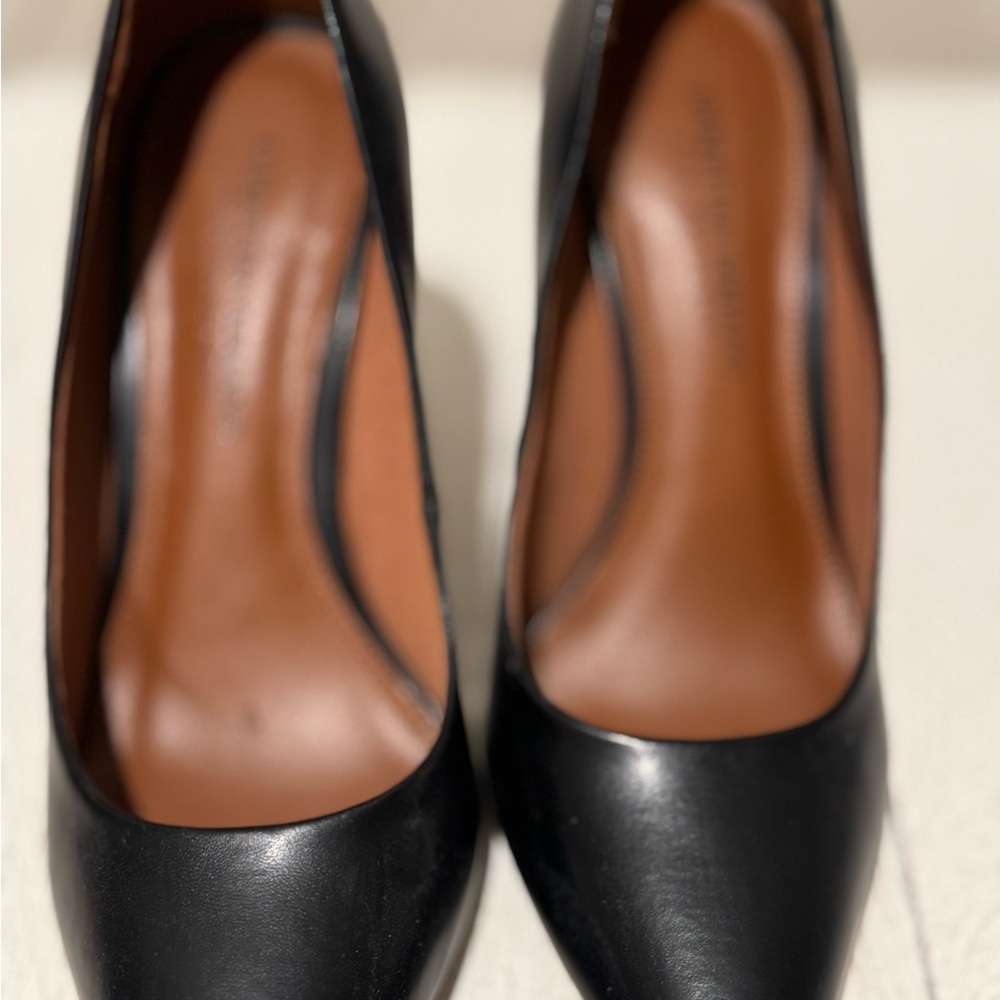 Christian Siriano Black Leather Heels